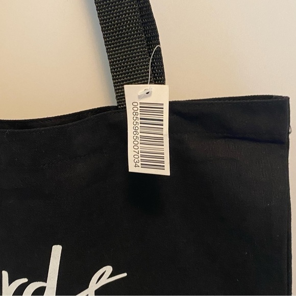 Lord & Taylor Black Fabric Lipstick Kiss Tote Bag New With Tags - Picture 4 of 4